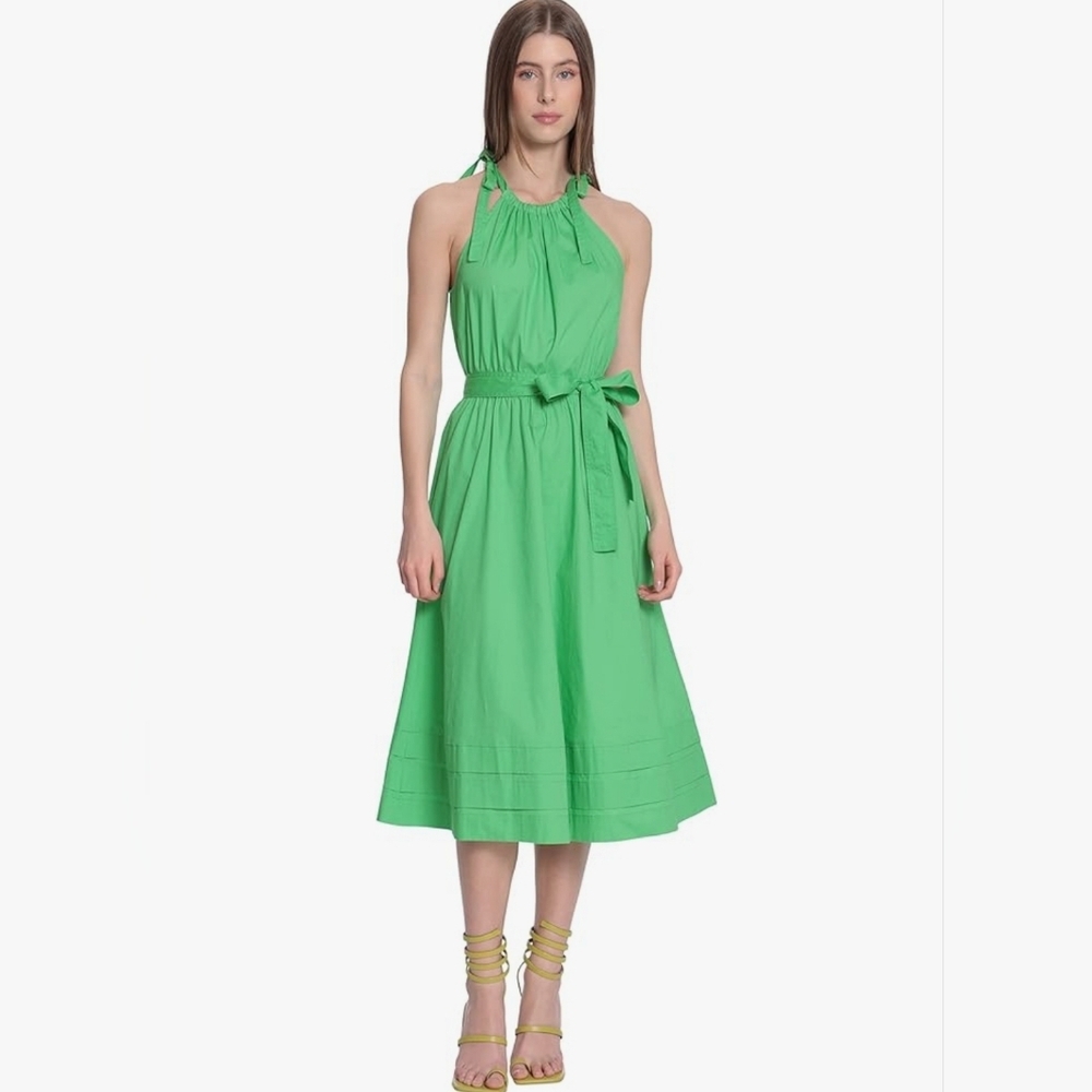 Donna Morgan Women's Tie Shoulders and Waist Halter A-line Dress size 4 …